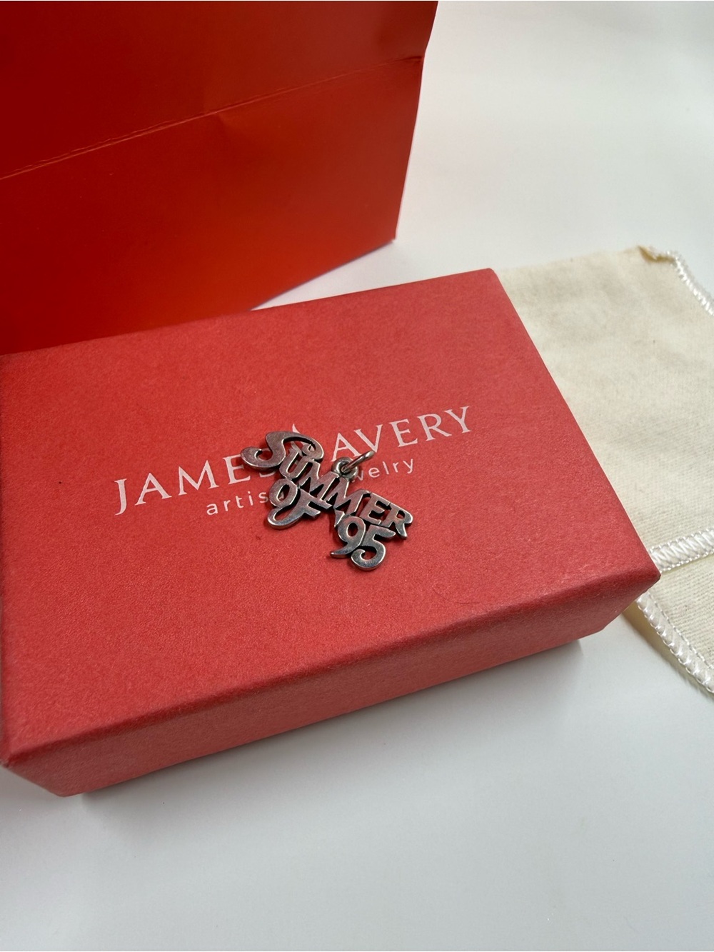 Retired James Avery Sterling Silver 'Summer of 95' Pendant - Silver